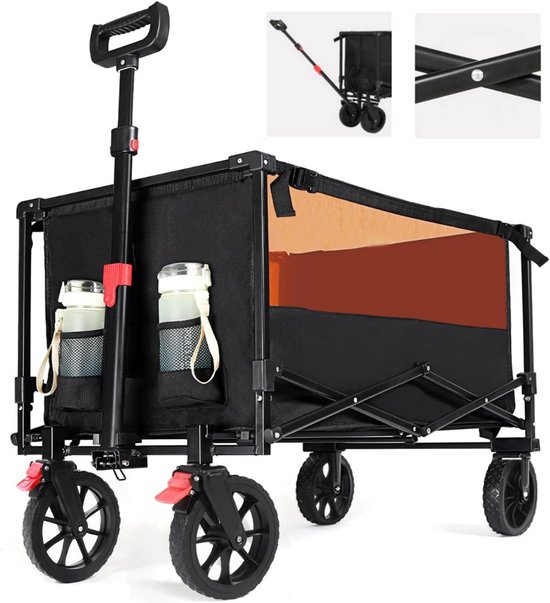 ApexArte® Bolderkar Opvouwbaar - Bolderwagen Luchtbanden - Bolderkarren - 100kg Draagvermogen van ApexArte