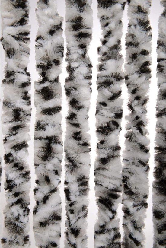 ApexArte® Vliegengordijn Kattenstaart - Hordeur - Vliegengordijn - Zwart met Grijs
