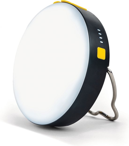 Aqiila Campinglamp met Powerbank, Lamp 300 lumen, IP67 waterdicht, Powerbank 10.000mAh, 20W, 1x USB-C, 1x USB-A, Werklamp met verstelbare standaard en magnetische achterkant van Aqiila
