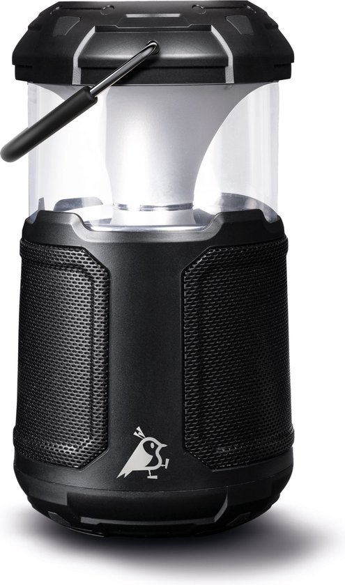 Aqiila Soundbird, 3-in-1 dimbare camping lantaarn, bluetooth speaker en Powerbank, 2x10W, 360° RGB LED lamp, 10000mAh, 1x USB-C, 1x USB-A, multifunctionele campinglamp, IPX5 waterdicht van Aqiila