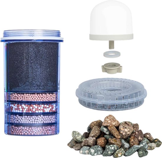 Aqualine 12 complete set filters en stenen - alkalisch (PH-ring) van Aqualine