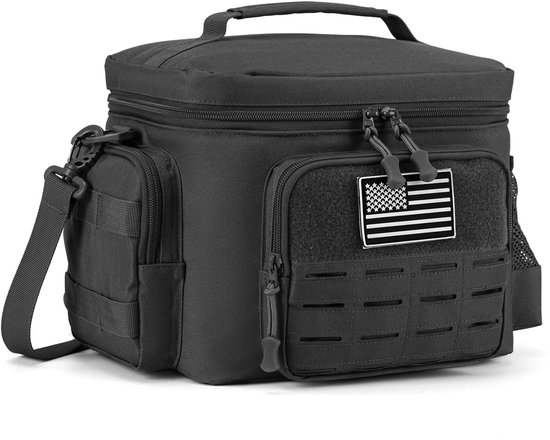 Archi Tactische koeltas 13L – Reistas - Lekvrije thermische lunchtas – Outdoor/indoor - Geïsoleerde cooler bag – Zwart