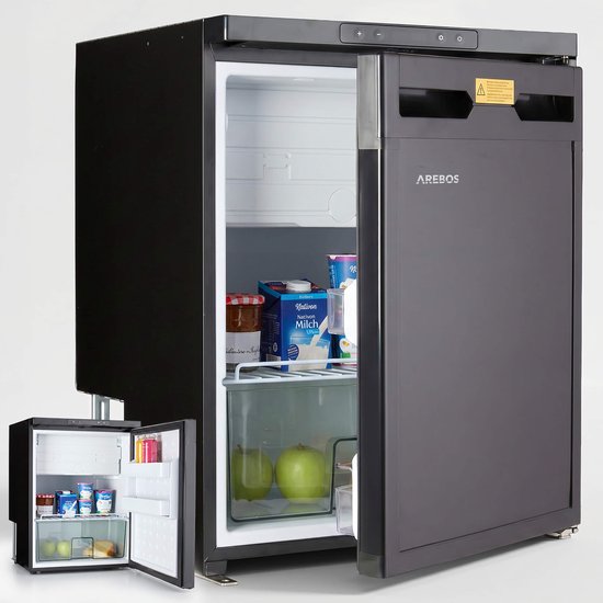 AREBOS Compressor Koelkast 65L 12/24V met Vriesvak -20°C voor Camper & Auto van AREBOS