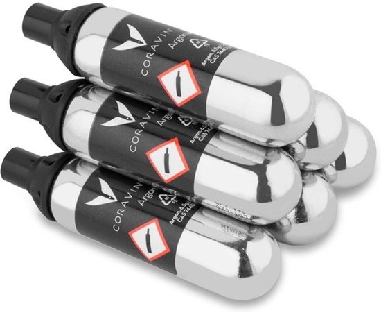 Argon Gas Capsules voor Wijnconserveringssysteem 6-Pack