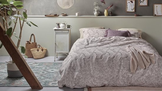 Ariadne at Home Wool dekbedovertrek - Tweepersoons - 200x200/220 - Gebroken wit