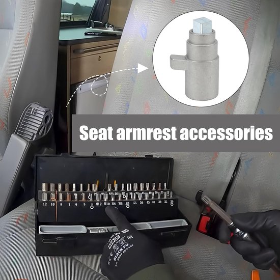 Armleuning Reparatiekit - Reparatieplug - Auto Interieur Herstellen - Metalen Stevigheid - 9.9x7x2.7cm van Merkloos