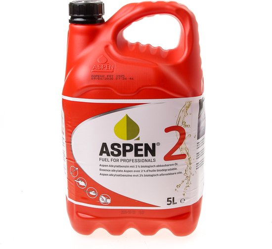 Aspen 2 FRT  5 liter schone alkylaatbenzine voor tweetaktmotoren van Aspen