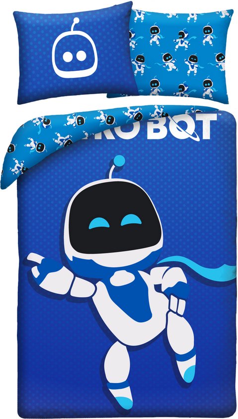 Astro Bot Dekbedovertrek Game - 140 x 200 + 70 x 90 cm - Polyester