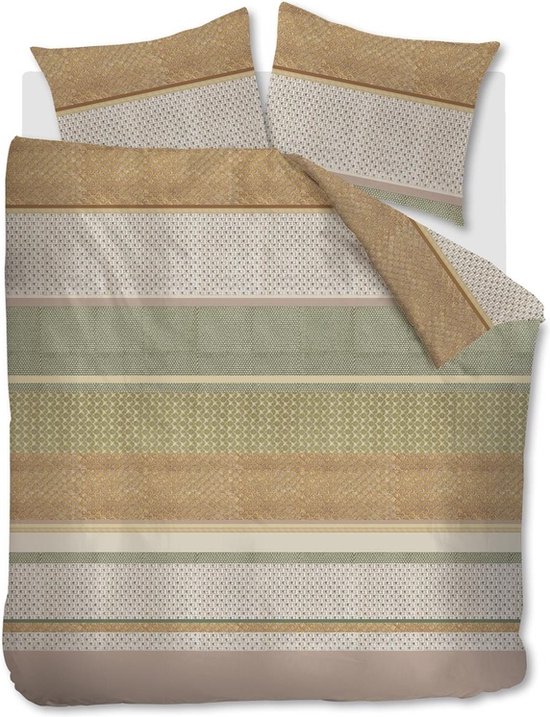 At Home by BeddingHouse Rows dekbedovertrek - Tweepersoons - 200x200/220 - Multi van Merkloos