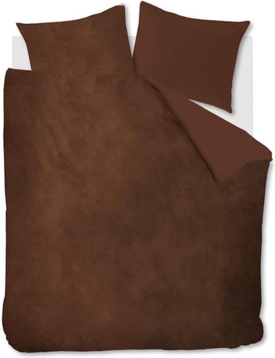 At Home by BeddingHouse Tender Dekbedovertrek - Eenpersoons - 140x200/220 cm - Bruin van Merkloos