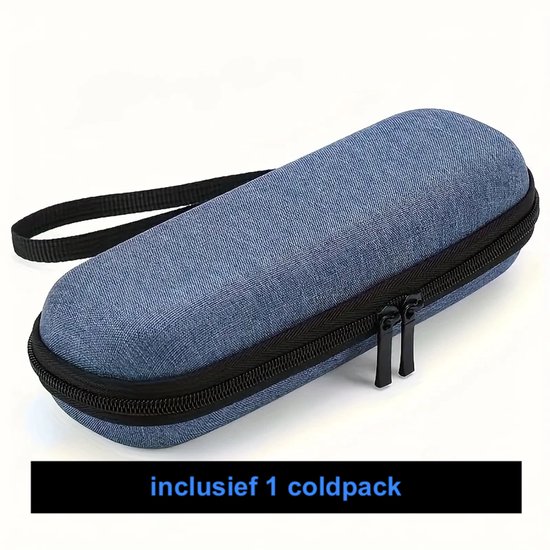 @ Lu's Today - insuine koeltas - Hardcase - inclusief coolpack - Jeans Blauw van Lu's Today