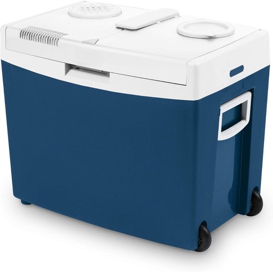 Aura® Elektrische koelbox 12 en 230 volt - Elektrische koelbox - Koelbox - Blauw - 55cm x 48cm x 46cm