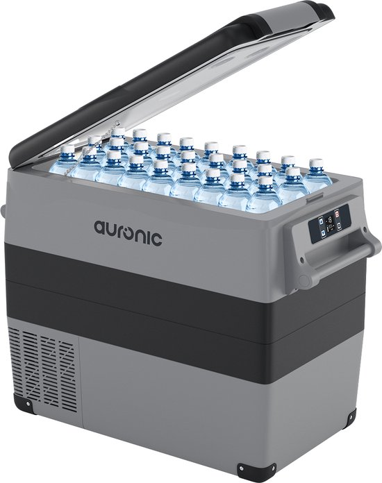 Auronic Compressor Koelbox Elektrisch 12V en 230 volt - Coolbox - Auto - 5 Standen - 49.5L - Frigobox - Grijs van Auronic