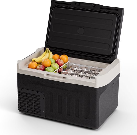 Auronic Compressor Koelbox Elektrisch 12V en 240 volt - Camping Koelkast - 21L - Frigobox - Zwart van Merkloos