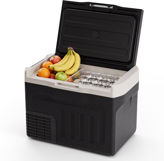 Auronic Compressor Koelbox Elektrisch 12V en 240 volt - Camping Koelkast - 30L - Frigobox - Zwart van Merkloos
