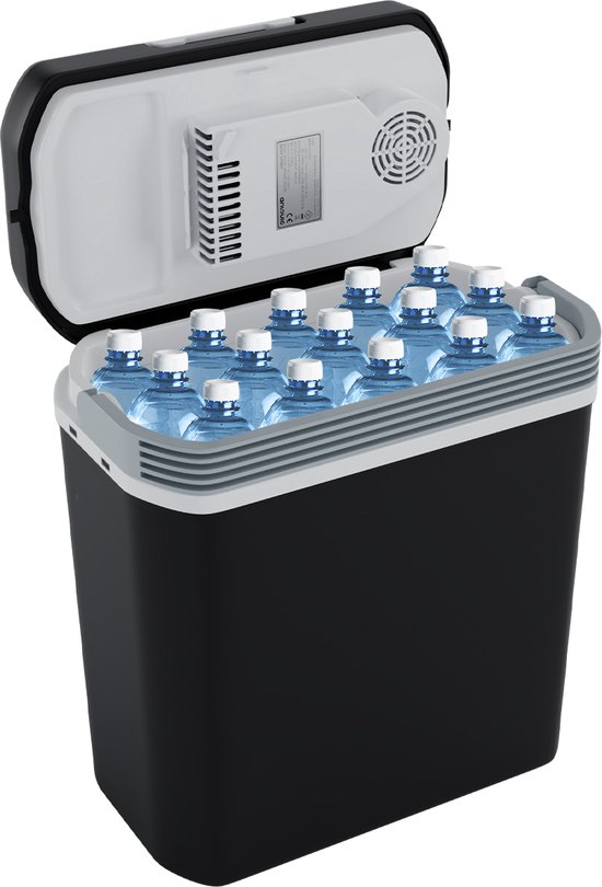 Auronic Koelbox Elektrisch 12V en 230 volt - Camping Koelkast - Auto - Koelen en Verwarmen - 20L - Frigobox - Zwart van Merkloos