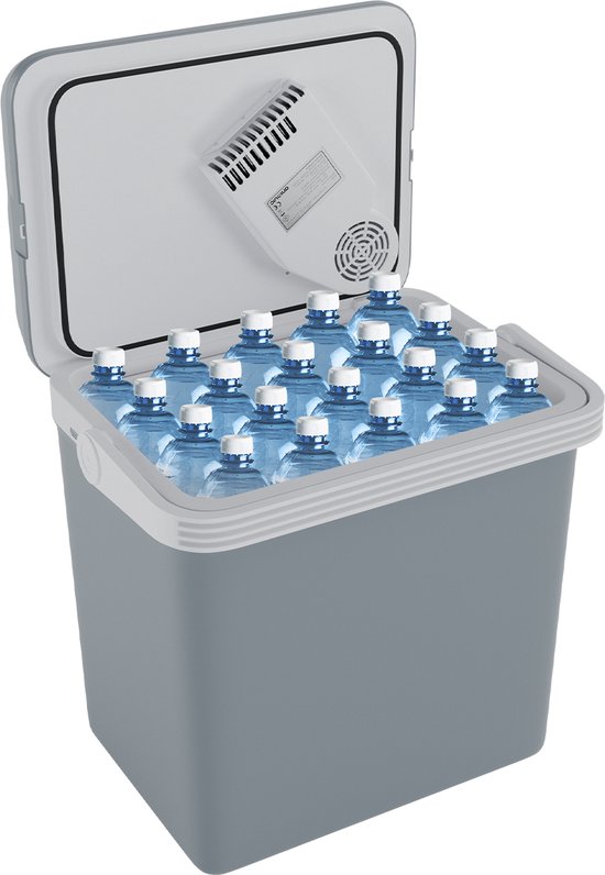 Auronic Koelbox Elektrisch 12V en 230 volt - Coolbox - Auto - 25L - Frigobox - Grijs van Auronic