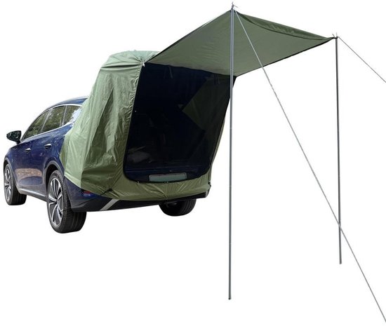 Auto Campingtent - Achtertent Auto - Kofferbak Tent - Tent Voor Auto - Autotent - Auto Tent Met Luifel - Makkelijke Installatie - Waterbestendig - Scheurbestendig - Geschikt Voor SUV - Outdoor Camping Tent - Ideaal Voor Roadtrip En Festival van Merkloos