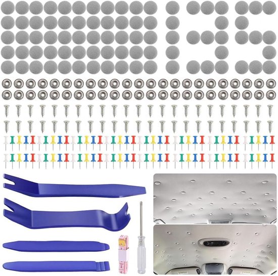 Auto dakhemel reparatieset - 135 stuks - Universeel voor alle auto's van Merkloos
