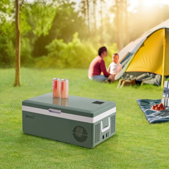 Auto koelbox Arnesano elektrisch legergroen 60x34,5x26 cm 15 L in.tec van in.tec