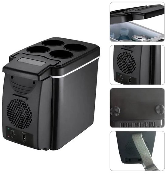 Auto Koelbox - Auto Koelkast - Auto Koelbox Electrisch - Compact - Draagbaar - Koel en Warm - Stil - 12V - 6L