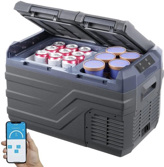 Auto Koelkast - Camping Koelkast - Draagbare Auto Koelbox - Compressor Koelkast 12V/24V - 12L - Snelle Koeling - Energiezuinig - Voor Auto - Camper - en Boot van Merkloos