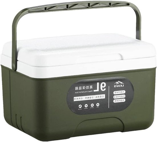 Auto Koelkast Vriezer - Mobiele Koeler - Picknick Reizen - Warm en Koud - 6L of 9L - Legergroen