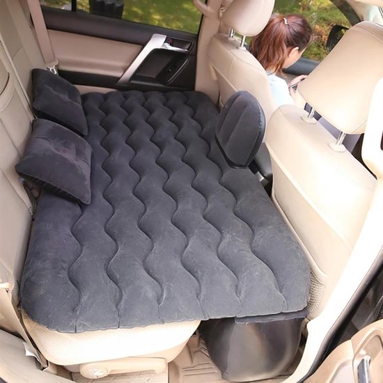 Auto Lucht Opblaasbaar Reismatras - Slaapmat Autobed - Reis Comfort - Specifiek Model Pasvorm - 135x80x38 cm - Zwart