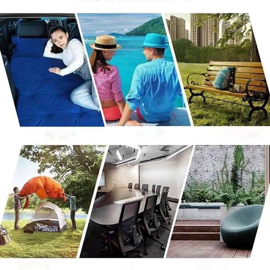 Auto Luchtbed - Matras Kamperen - Reizen Ontspannen - Ergonomisch Ontwerp - 100x130 cm - Groen