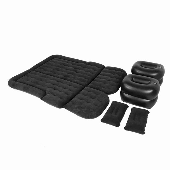 Auto luchtbed - multifunctioneel - voor achterbank - 2 persoons - opblaasbaar bed - luchtmatras - reizen - vakantie - kamperen - bed - matras - inclusief elektrische pomp - Geschikt voor SUV, offroad en sedan - Zwart