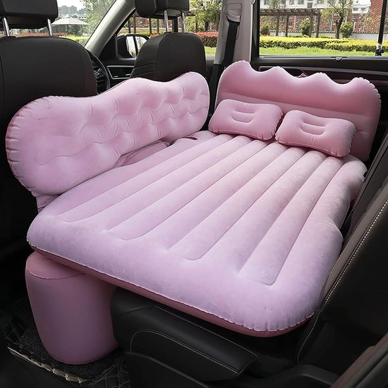 Auto Luchtbed - Opblaasbaar Matras - Kamperen en Reizen - Perfecte Pasvorm Achterbank - 100 g - Grijs