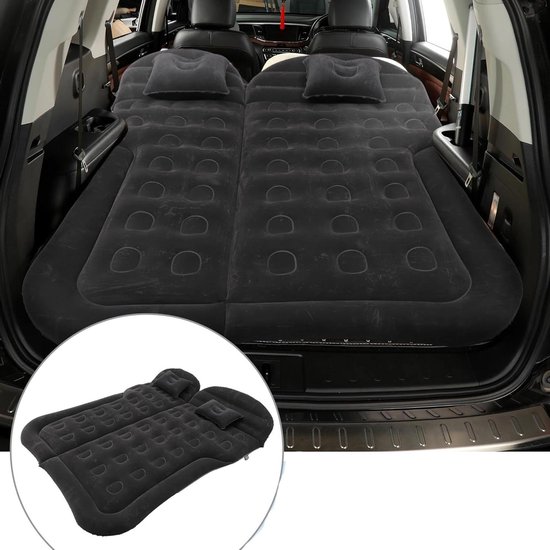 Auto Luchtbed - Opblaasbaar Matras Kofferbak - Kamperen en Reizen - Dubbelzijdig Materiaal - 175 x 130 cm - Grijs