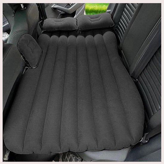 Auto Luchtbed - Opblaasbaar Matras - Reizen en Kamperen - Innovatieve Beschermingsbarrière - 138 cm x 85 cm - Zwart