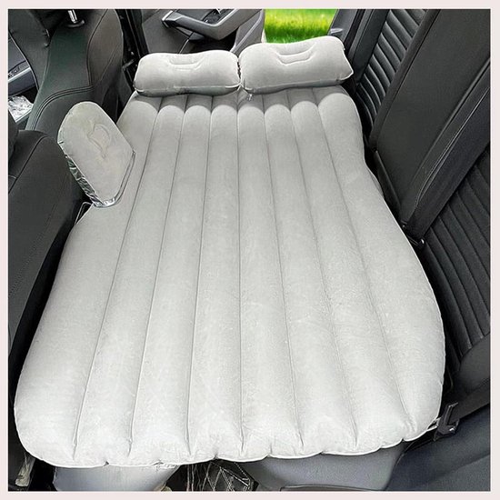 Auto Luchtbed - Opblaasmatras Kampeerbed - Comfortabel Reizen - Specifiek Model Ontwerp - 138 cm Breed - Grijs