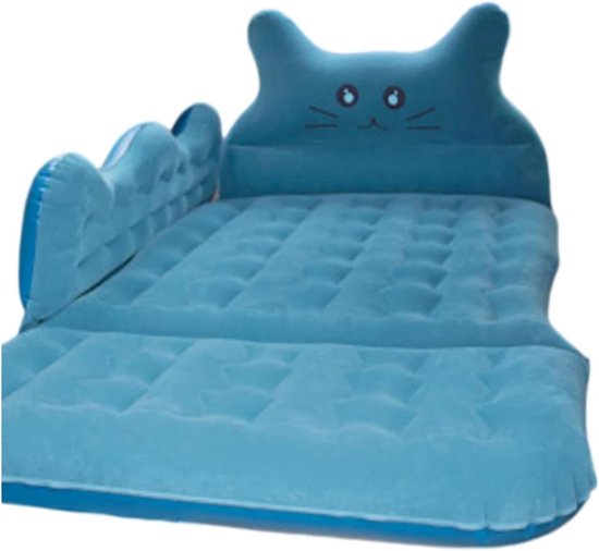 Auto Luchtbed - Reis Matras Kampeerbed - Comfortabel Reizen - Opvouwbaar Achterbank - 170x80 cm - Blauw