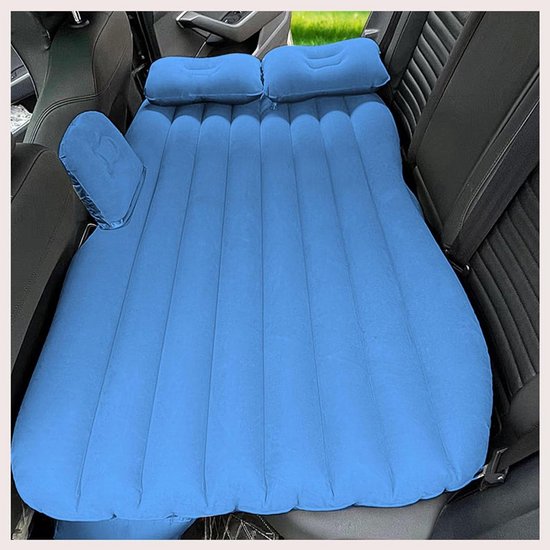 Auto Luchtbed - Reisbed Achterbank - Comfortabel Slapen - Innovatieve Beschermingsbarrière - 138 cm x 85 cm - Blauw