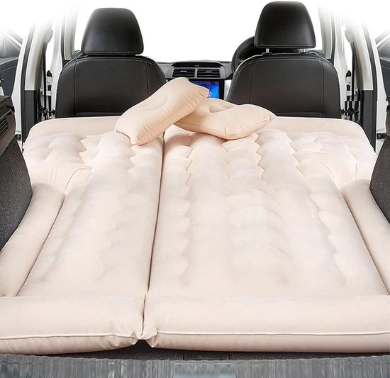 Auto luchtbed - Slaapmatras reizen - Comfortabel slapen - Hoge draagkracht - 2-3 personen - Beige