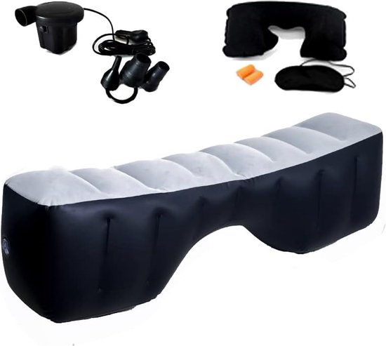 Auto Luchtmatras Achterbank Gap Pad Vulmatras voor SUV Honden Kinderen Volwassenen Reisbed Kussen Camping Luchtbank Slaaprust Opblaasbaar bed (Blauw Zwart) van HouseMila