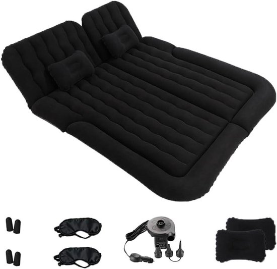 Auto Luchtmatras - Kampeerbed Auto - Reizen en Rusten - 6 Onafhankelijke Luchtkamers - 165 x 130 x 13 cm