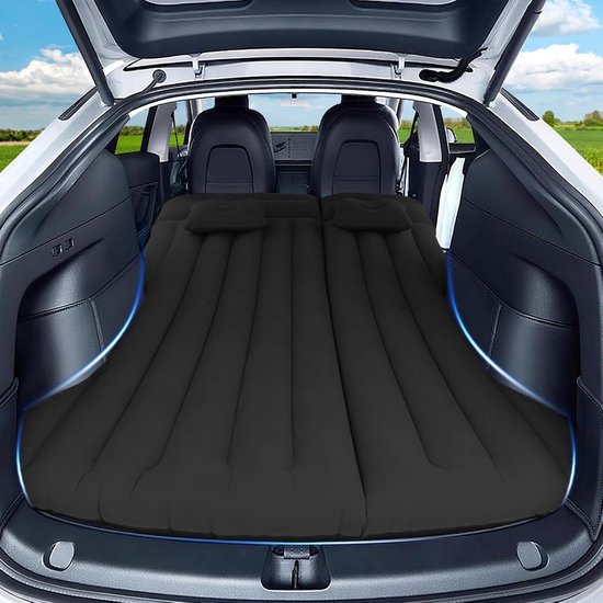 Auto luchtmatras - Opblaasbaar bed - Comfortabel reizen - Dubbelzijdig materiaal - 190x130 cm - Zwart