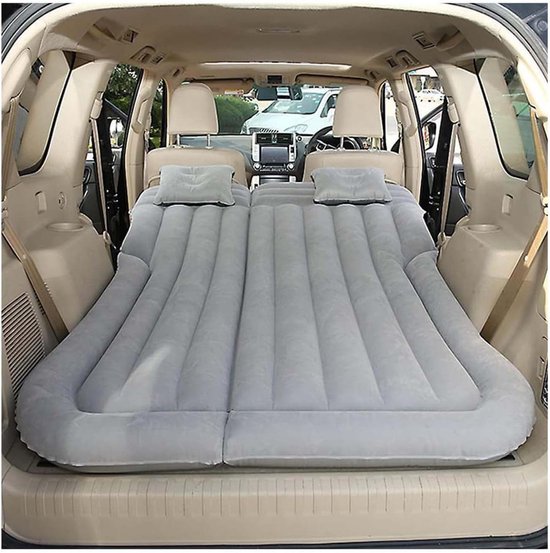 Auto Luchtmatras - Reisbed Auto - Comfortabel Slapen - Dubbelzijdig Opvouwbaar - 175 cm x 130 cm - Grijs