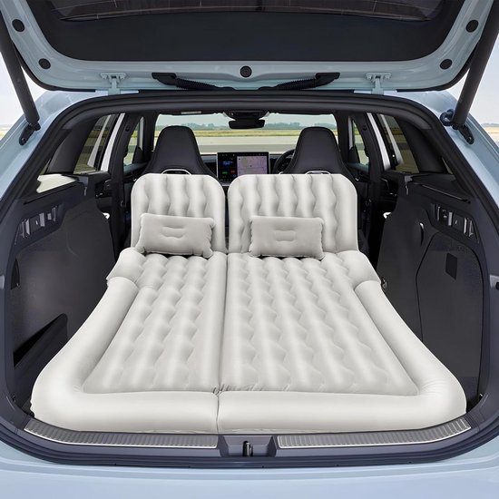 Auto Matras - Luchtbed Auto - Kamperen en Reizen - Zelfopblaasbaar - 170 x 130 cm - Grijs