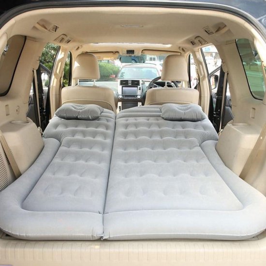 Auto opblaasbaar matras voor BMW 7 Series E38 E65 E66 F01 F02 F04 G11 G12 G13,luchtbedkussen camping reismatras auto-accessoires,D-Grey 01