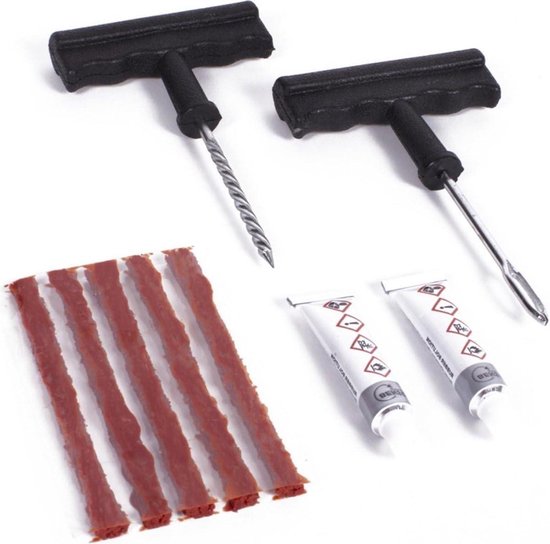 Autoband Reparatie Set - Lekke Band Herstel - Snel Banden Plakken - Universeel Tubeless Geschikt - Compact Formaat - Niet gespecificeerd