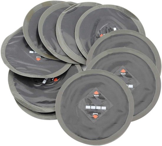 Autobanden Reparatie Pleisters - Koude Patch Kit - Lekke Band Herstellen - Goede Afdichtingsprestaties - 10 Stuks 90 Mm - Zwart