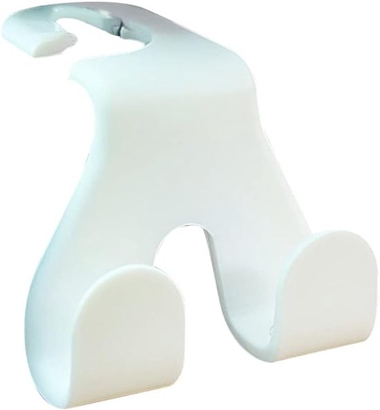 Autohaak - Opberghouder Stoel - Auto Organiseren - Verstelbaar en Inklapbaar - 7x4.5x6 cm - Wit