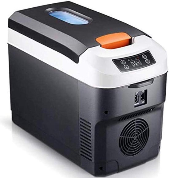 Autokoelkast 10L - Mini Koelbox Elektrisch - Dranken Koelen Verwarmen - Compressor Koeling - 10 Liter - Blauw Zwart
