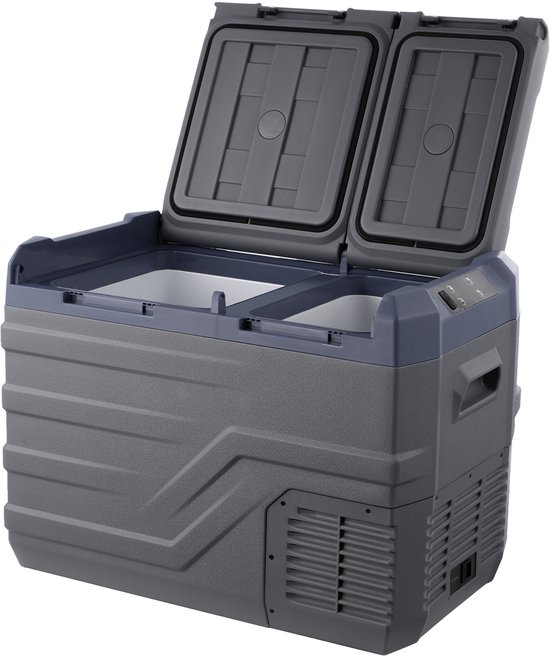 Autokoelkast - 12 Volt draagbare vriezer - 32 L dual-zone, instelbaar van -4℉ tot 68℉ - 12/24 V DC & 100-240 V AC compressor koelbox voor outdoor, kamperen en campers van Merkloos