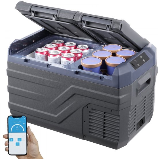 Autokoelkast Koel-vriesbox - Draagbare Compressor Koelbox 25L - Dual-zone Koelen & Vriezen - Instelbaar -20°C tot 20°C - 12/24V DC & 100-240V AC - Auto/Camping