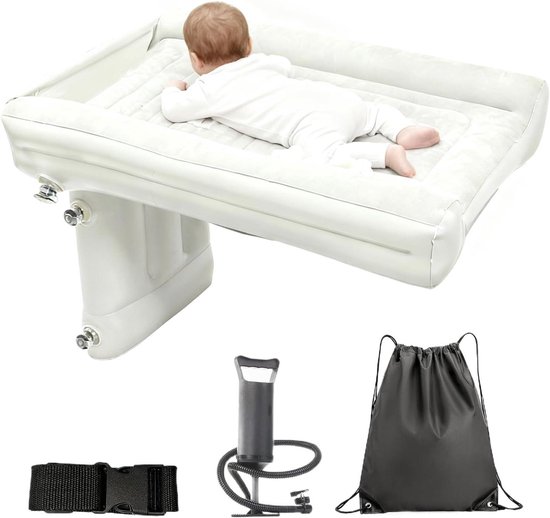 Autoluchtbed - Opblaasbaar Slaapbed - Reizen met Kinderen - Ingebouwde Elektrische Pomp - 80x50x42cm - Enkel